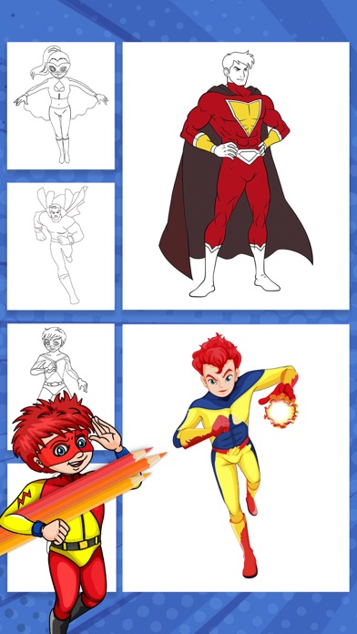 How to cancel & delete Super heroes coloring pages – paint heroes drawings from iphone & ipad 2