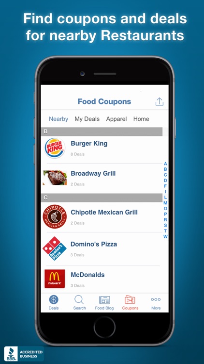 Food Coupons, Fast Food Deals screenshot-0