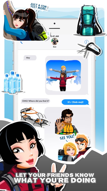 Mountain Climbing Emojis App