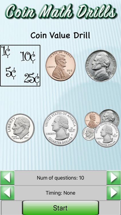 Coin Math Drills Pro screenshot-0