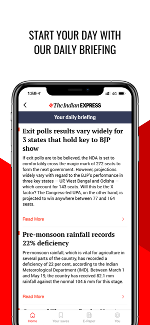 Indian express mobile edition