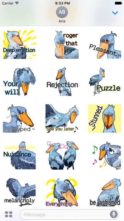 Shoebill Bird Stickers by Mind Wave