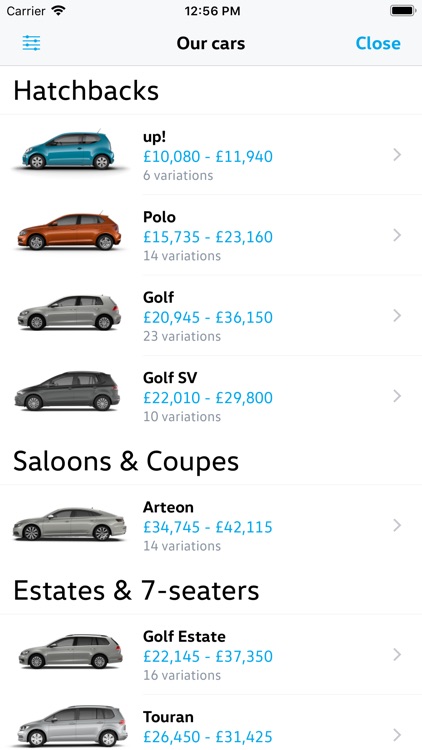Volkswagen UK Car Configurator