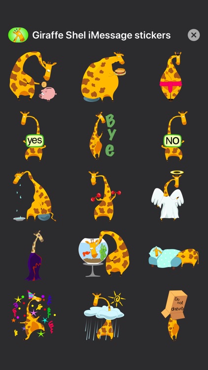 Giraffe stickers for iMessage screenshot-6