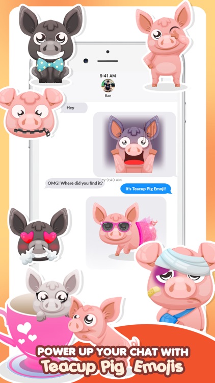 Mini-Pig Pet Emoji Stickers