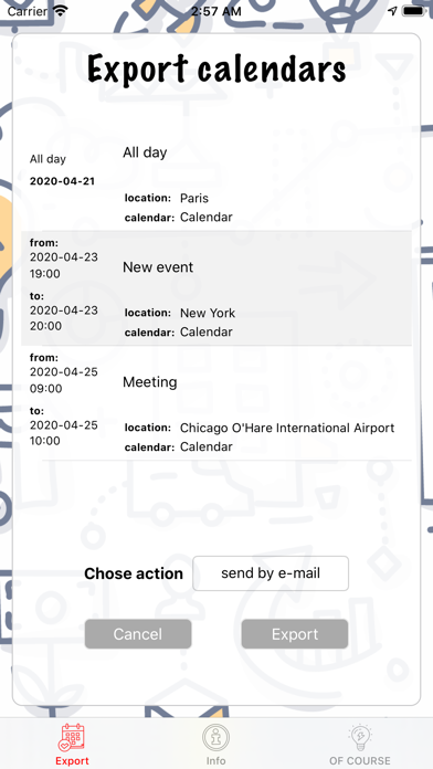 Export calendars screenshot 4