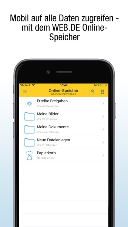 WEB.DE Online-Speicher