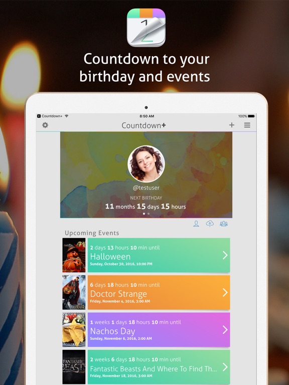 Countdown+ Event Reminders Lite (Calendar and Event Countdowns with Timer presets) screenshot