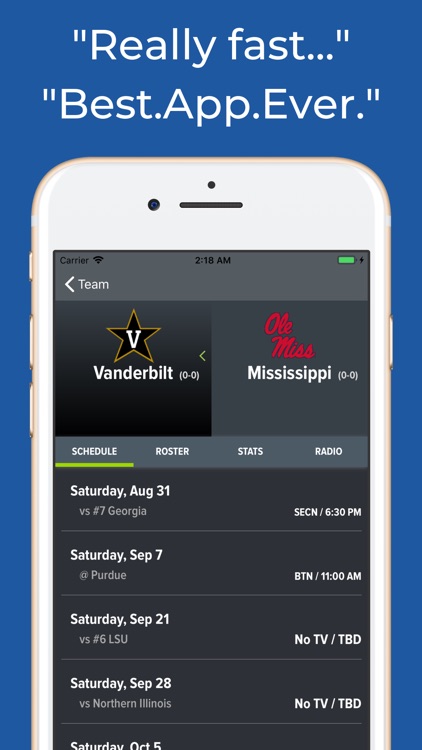 Mississippi Football Schedules screenshot-8