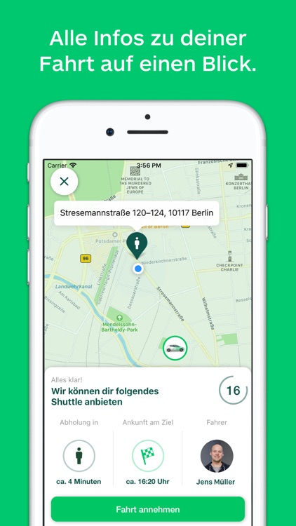 CleverShuttle: Ridepooling App