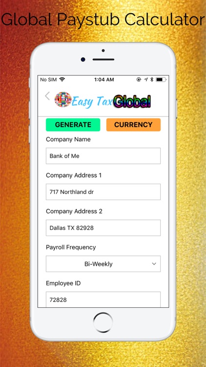 Global Paystub Calculator screenshot-0