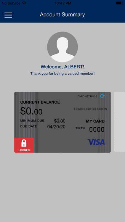 Texans Visa Card