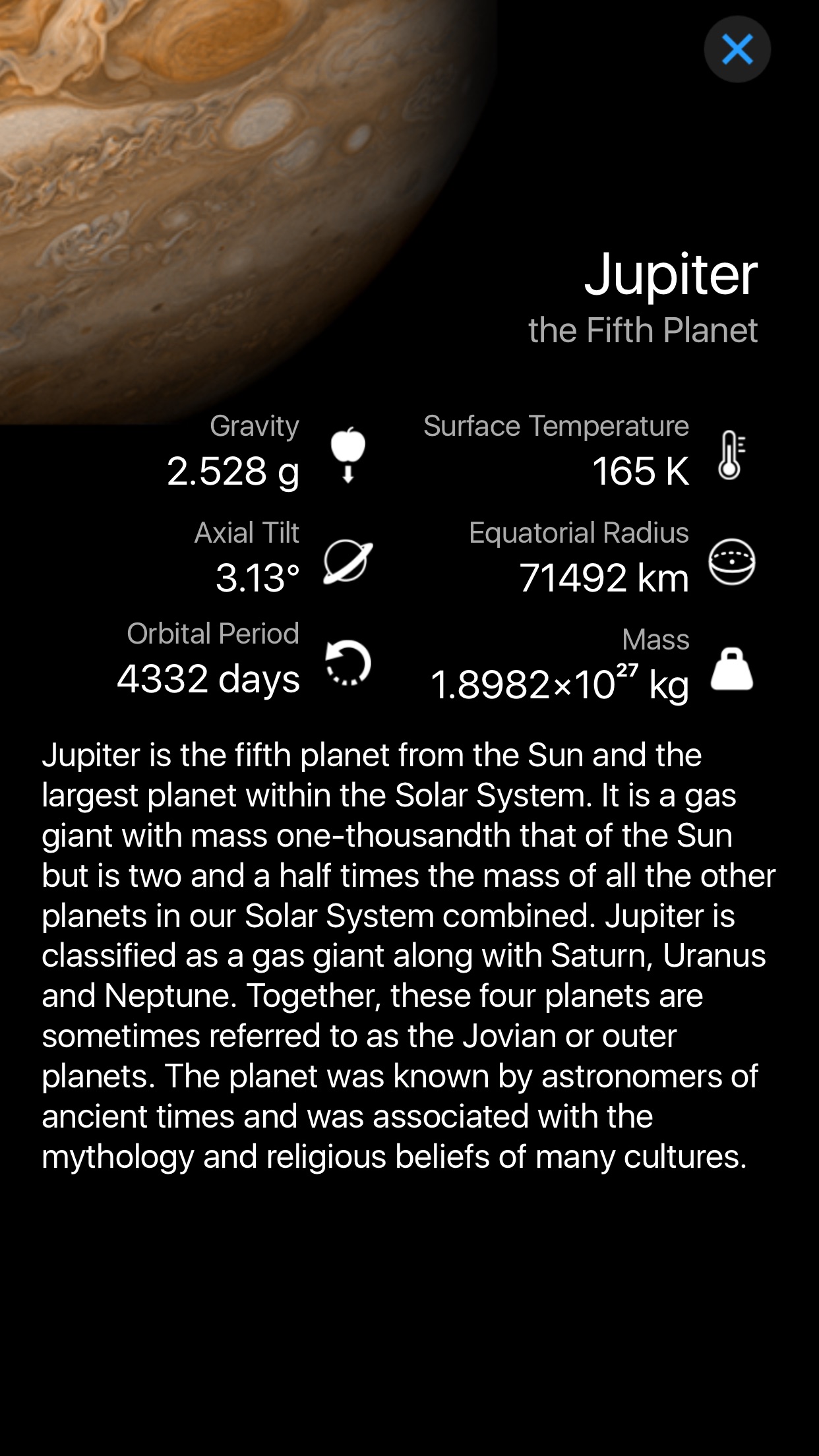 Screenshot do app Starlight - Explore the Stars