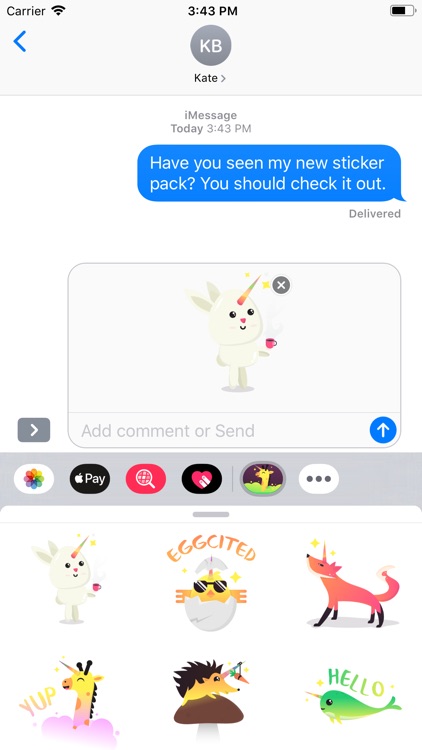 Wild Unicorn Animal Stickers