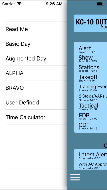 KC-10 Duty Day Calculator