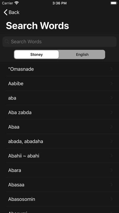 Stoney Language Dictionary screenshot 2