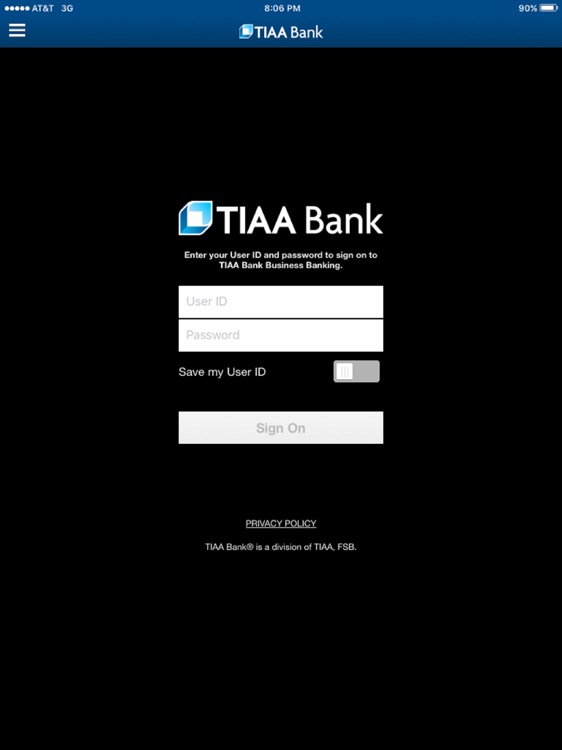 TIAA Bank Business for iPad