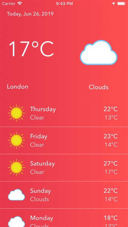 Nearby weather forecast screenshot-1