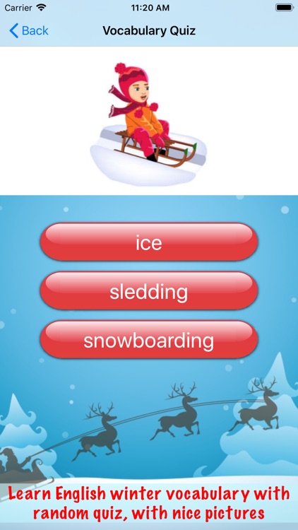 Winter vocabulary in English screenshot-4