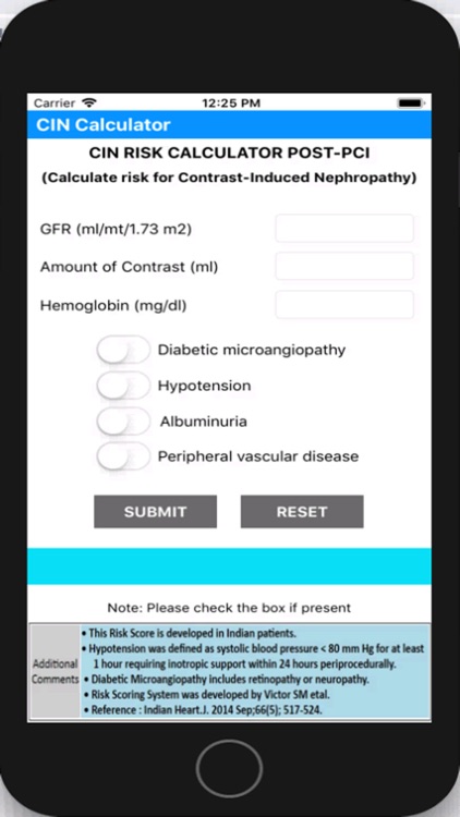 CIN Calculator App