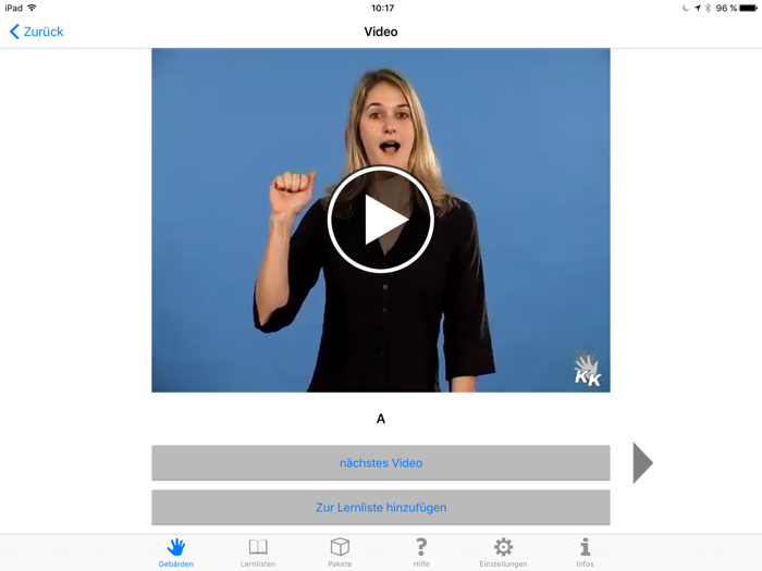 Gebärdensprache Wörterbuch Ges