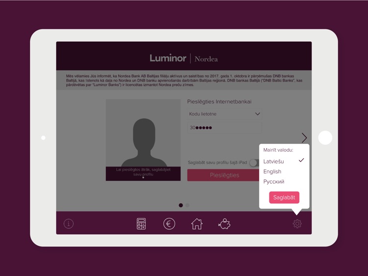 Luminor Latvija for iPad