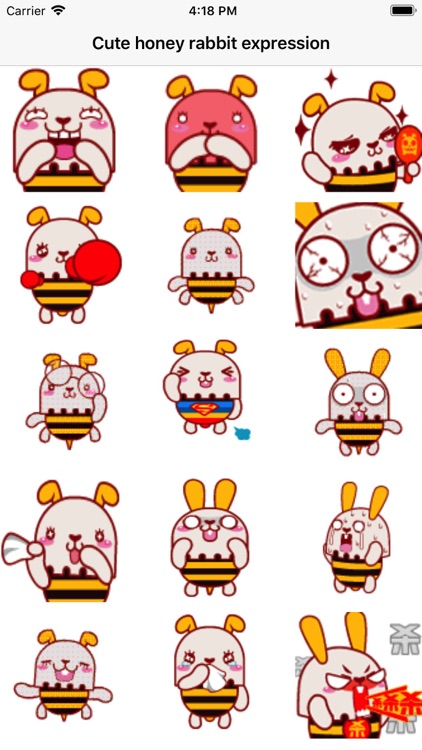 Cute honey rabbit expression