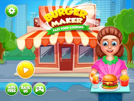 バーガー 料理 速い 食物 ゲームのおすすめ画像1