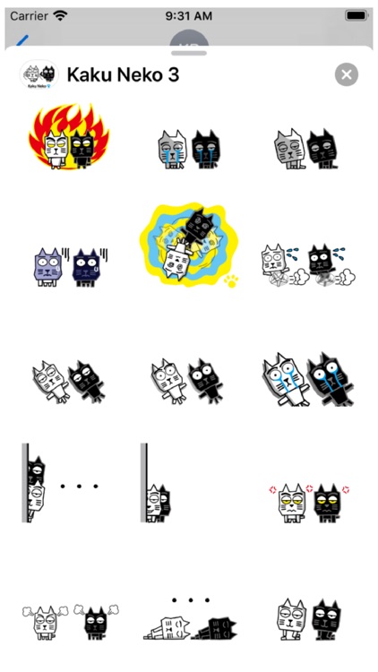 Kaku Neko 3 Stickers