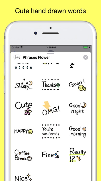 Quick phrases - text stickers