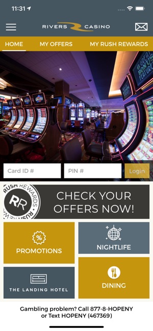 Rush rewards rivers casino schenectady ct