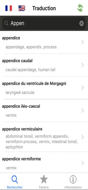 Dictionnaire Médecine bilingue(圖3)-速報App