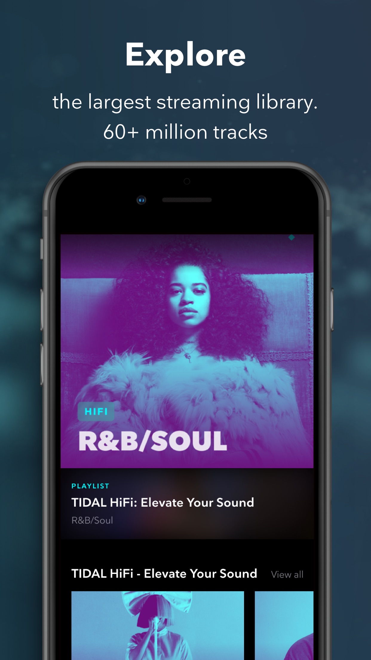 Screenshot do app TIDAL Music