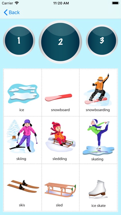 Winter vocabulary in English screenshot-3