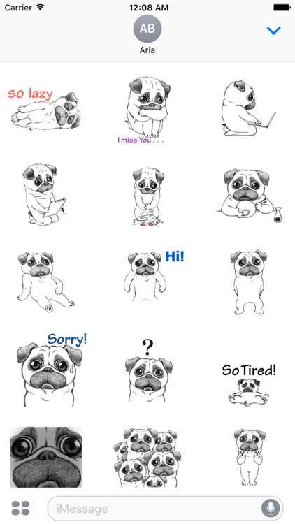 Animated Pug Dog PugMoji