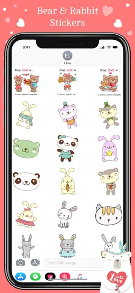 Game screenshot Bear Rabbit Stickers apk