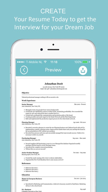 Resume Builder CV Résumé Maker screenshot-3