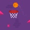 Tap ball and hoop through basket as much as you can