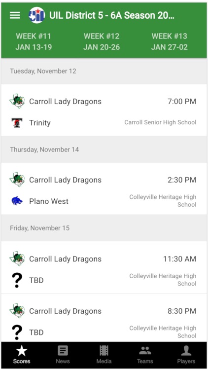 Carroll Lady Dragons