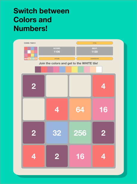 Cheats for 2048: White Out