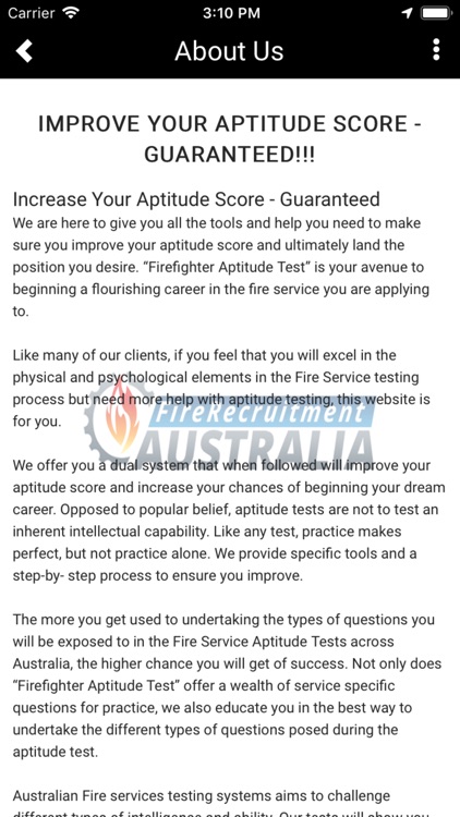 Fire Service Aptitude Test