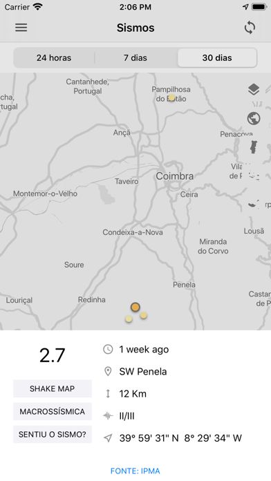 Sismos@IPMA screenshot 3