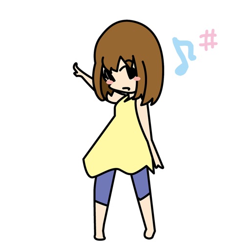 Girl dancing sticker iOS App