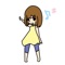 Girl dancing sticker