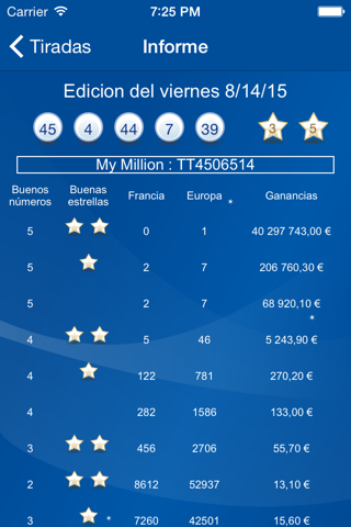 Gagner à Euro Millions screenshot 3