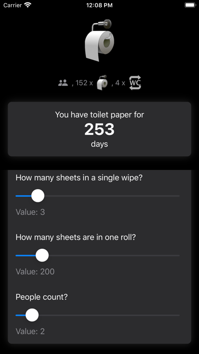 Toilet Paper Calculator+ screenshot 3