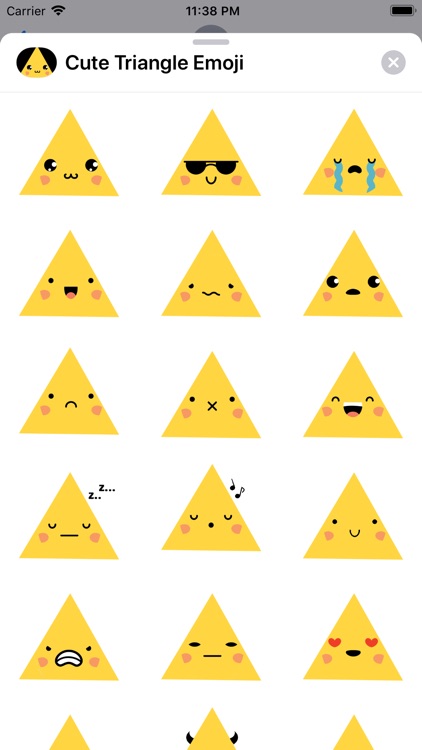 Cute Triangle Emoji Stickers
