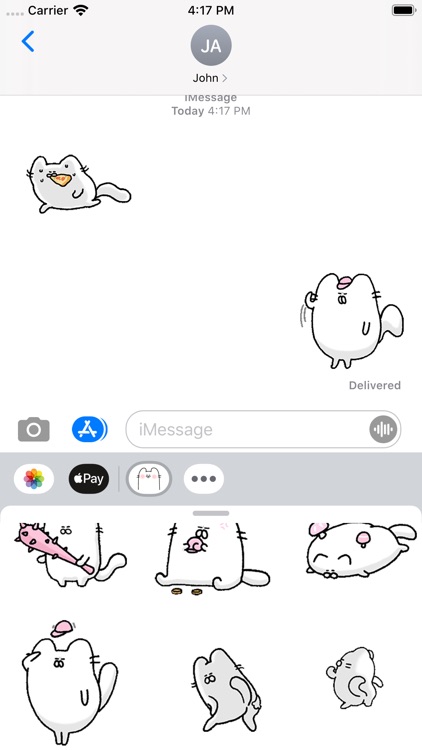 Smiling Cat Animated Stickers