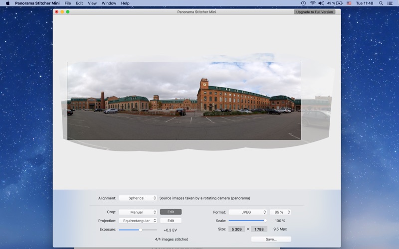 Panorama Stitcher Mini скриншот программы 4