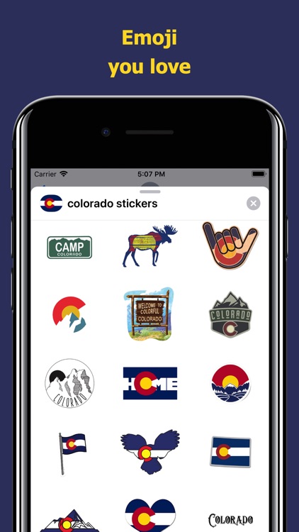 Сolorado emojis - USA stickers